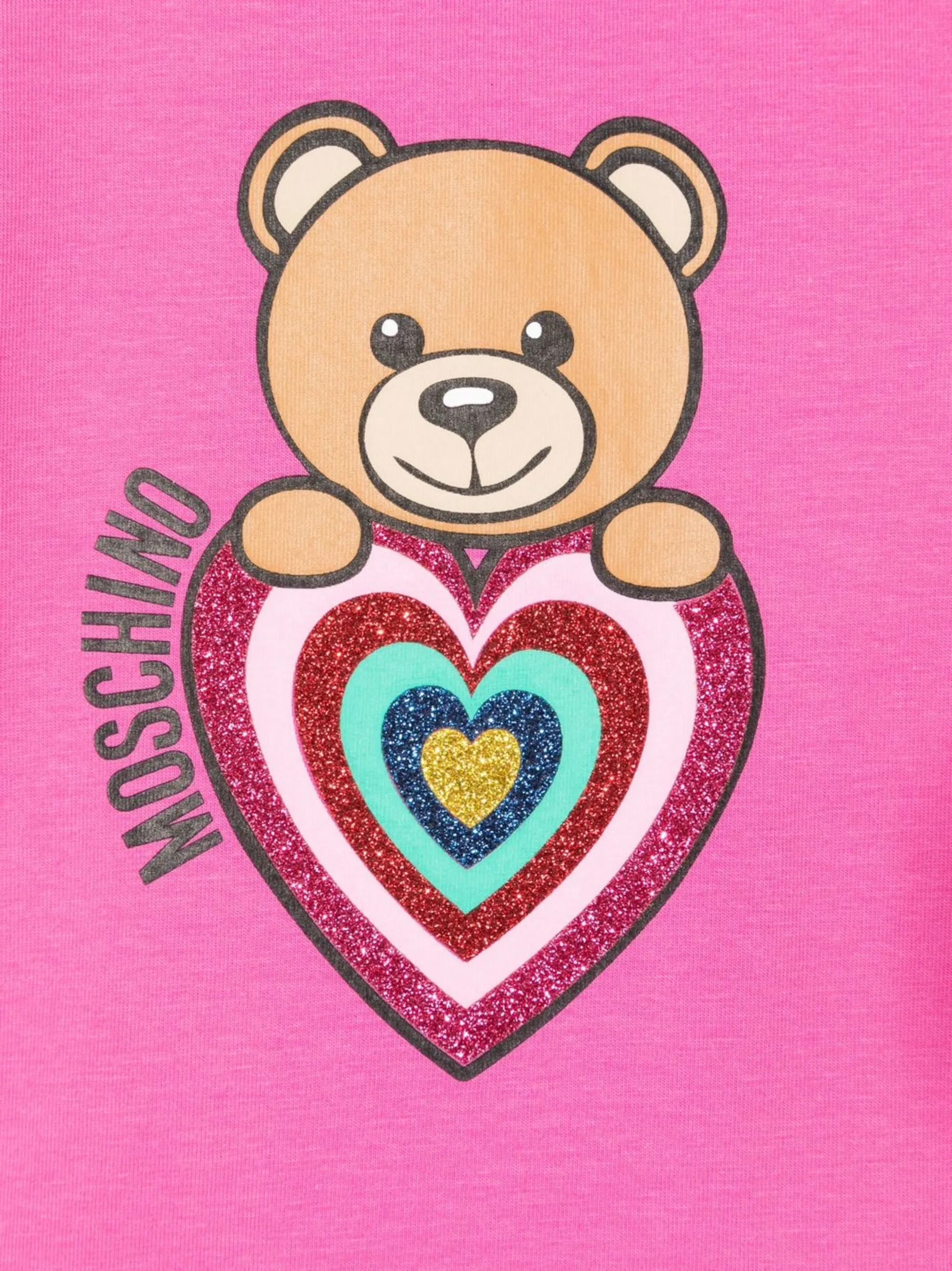 Футболка Teddy Bear Moschino Kids, розовый — фото 3