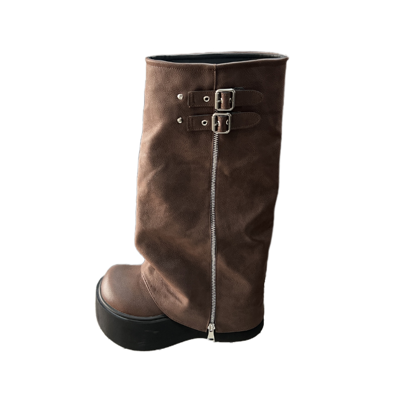 Сапоги женские Mooreyu Atelier, цвет Red Brown