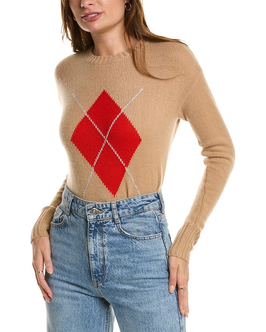 

Свитер Kier+J Crewneck Argyle из кашемира, красный