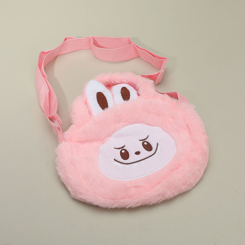 

Детская плюшевая сумка-мешок в виде кролика-монстра с верхней ручкой FASHNZFAB, розовый