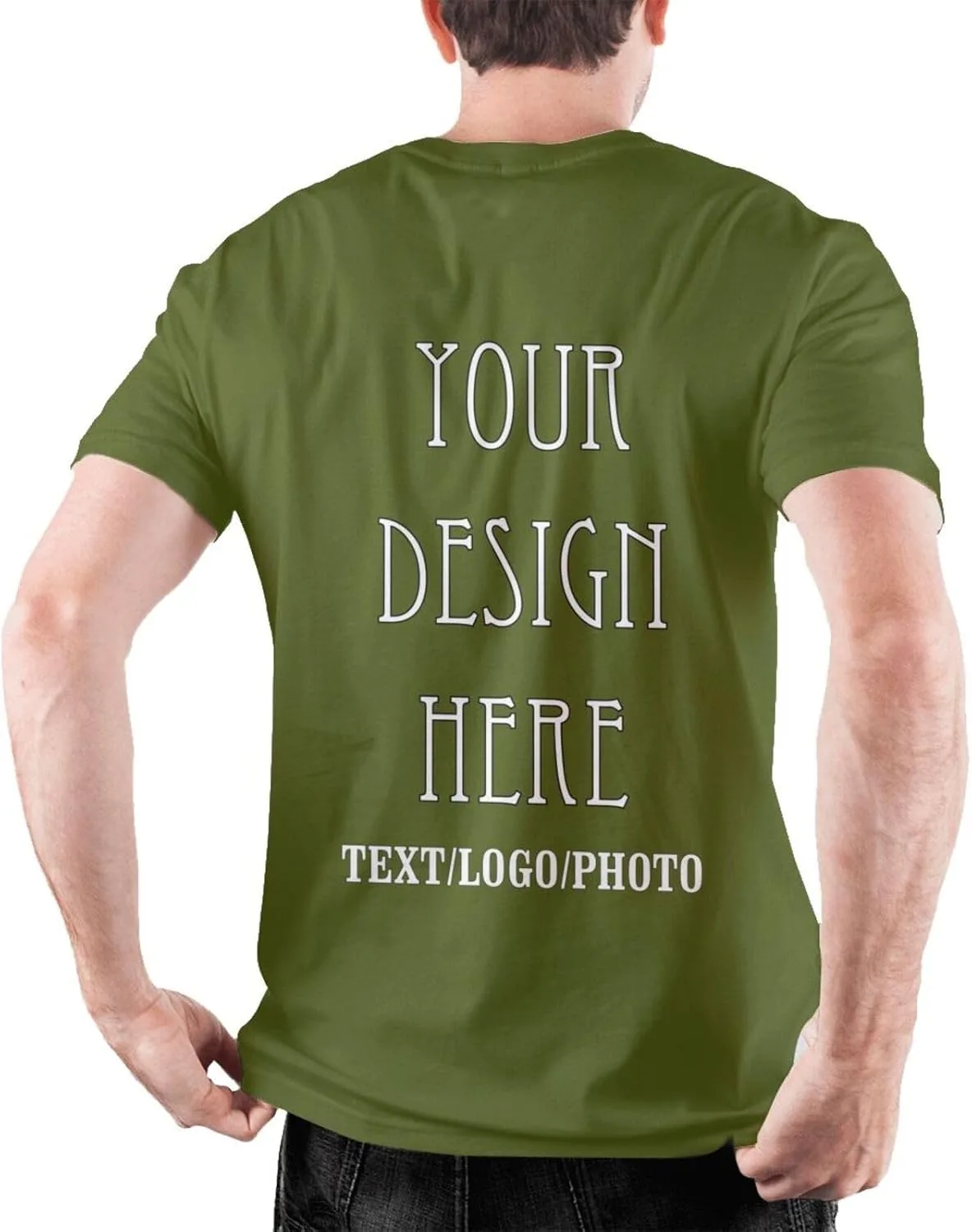 Футболка с логотипом и текстом спереди и сзади, Cotton, Crew Neck — фото 4