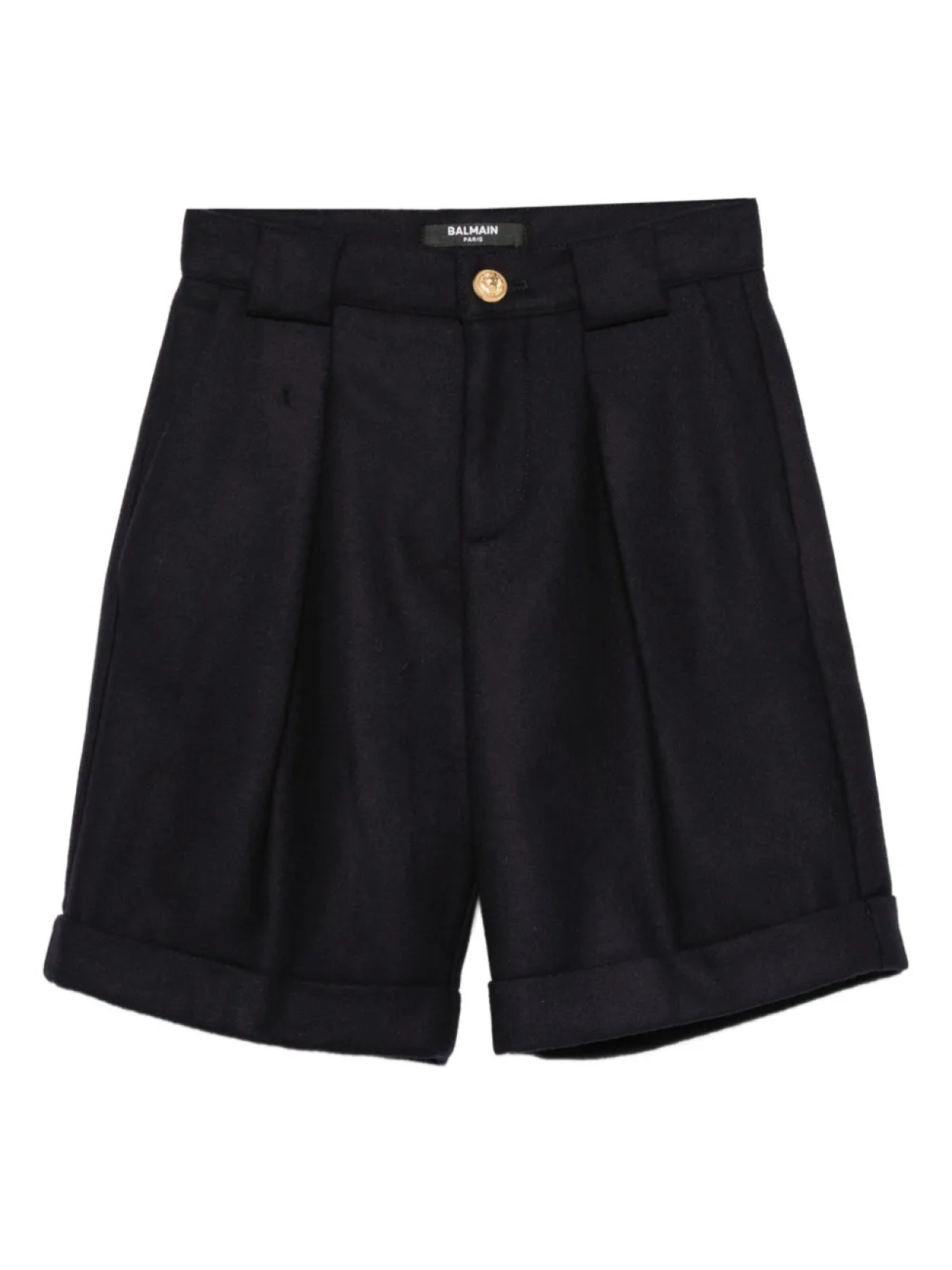 

Детские плиссированные шерстяные шорты Balmain Balmain Kids, синий