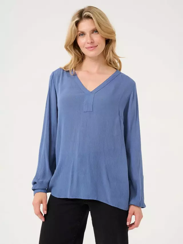 

Блуза KAFFE Amber V-Neck, цвет indigo