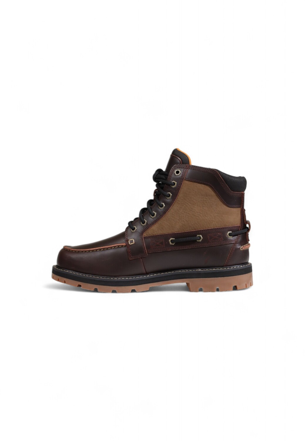 Мужские ботинки Timberland на шнуровке комбинированные, коричневый — фото 2
