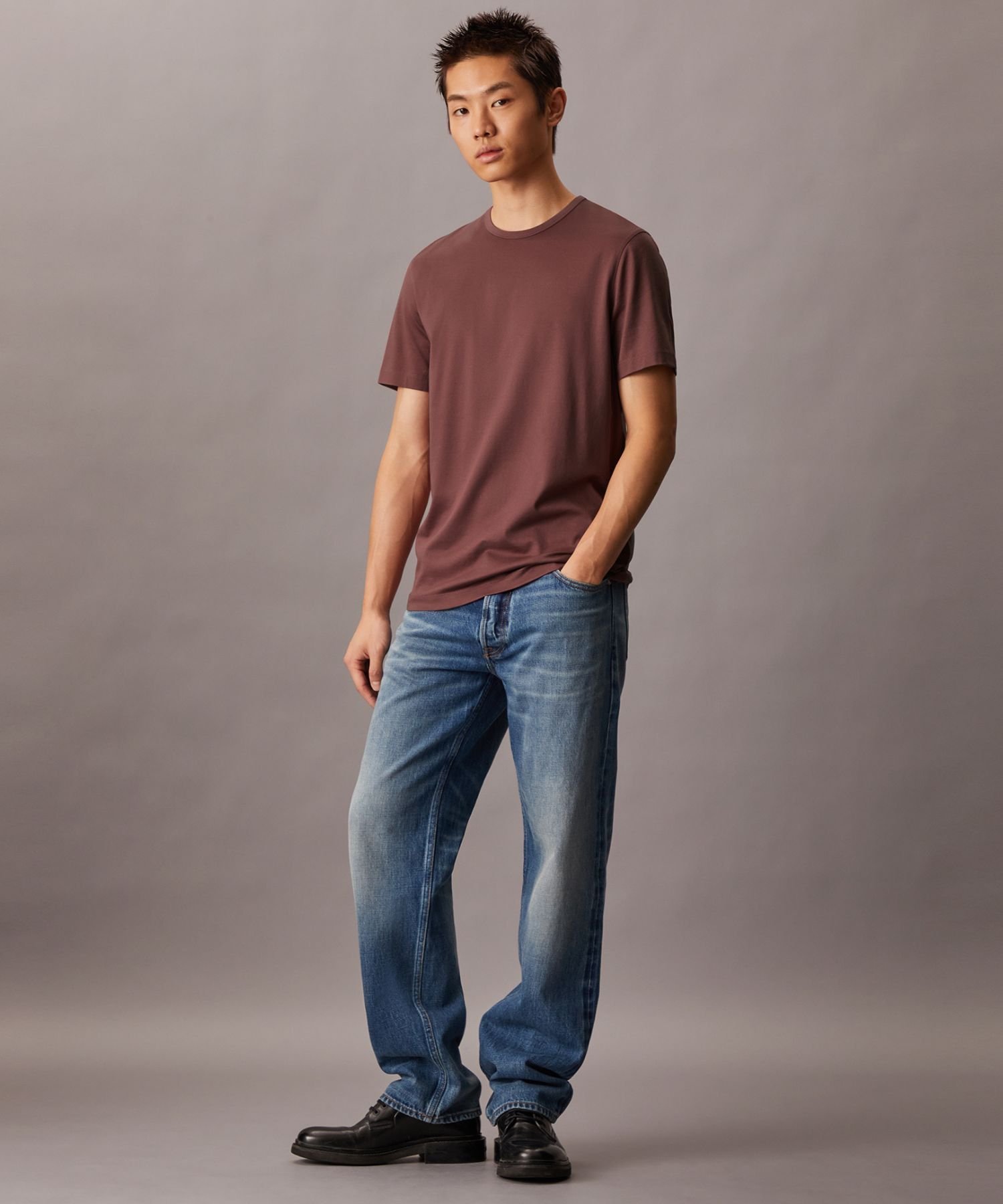 Футболка с коротким рукавом и круглым вырезом Calvin Klein 40EM281, Wild Ginger — фото 2