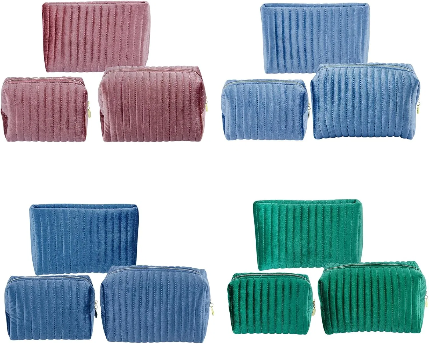 Косметичка Essential Makeup and Toiletry Bag RWAJZAX зеленая, большой — фото 4