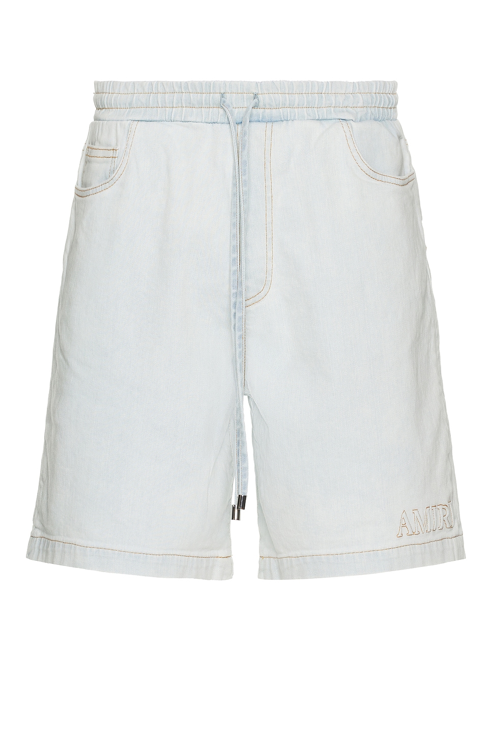 

3D 5 Pocket Drawstring Denim Шорты Amiri, Light Indigo
