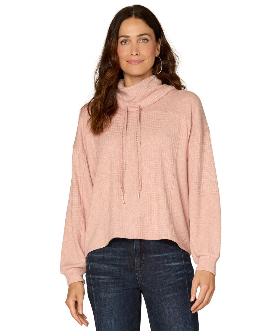 

Небольшой галстук-воротник, вязаный топ из смешанных материалов Democracy, Heather Dusty Pink