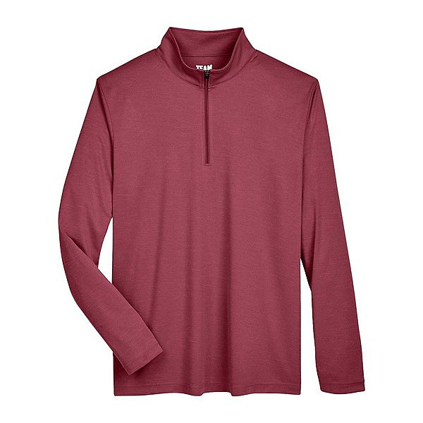 

Толстовка quarter-zip Zone sonic heather performance Team 365, Sport Maroon Heather