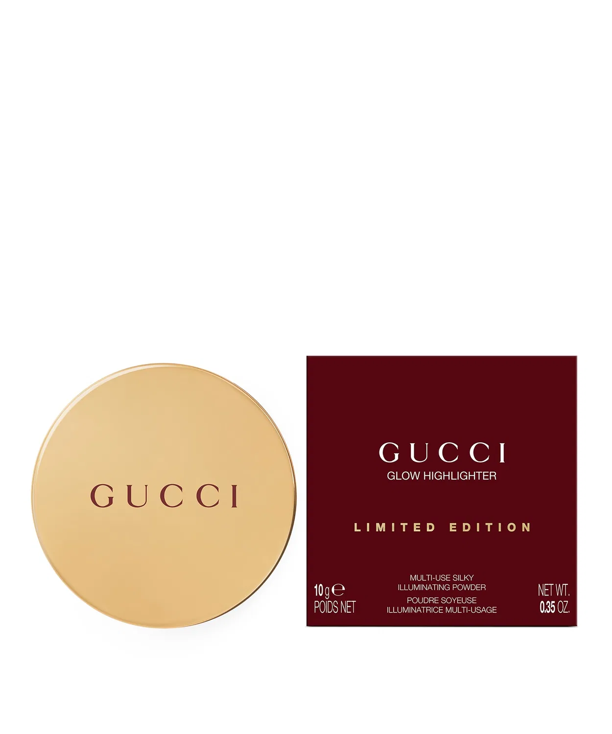 Хайлайтер Gucci Glow Highlighter Limited Edition, 2 оттенка, золотой/розовый — фото 2