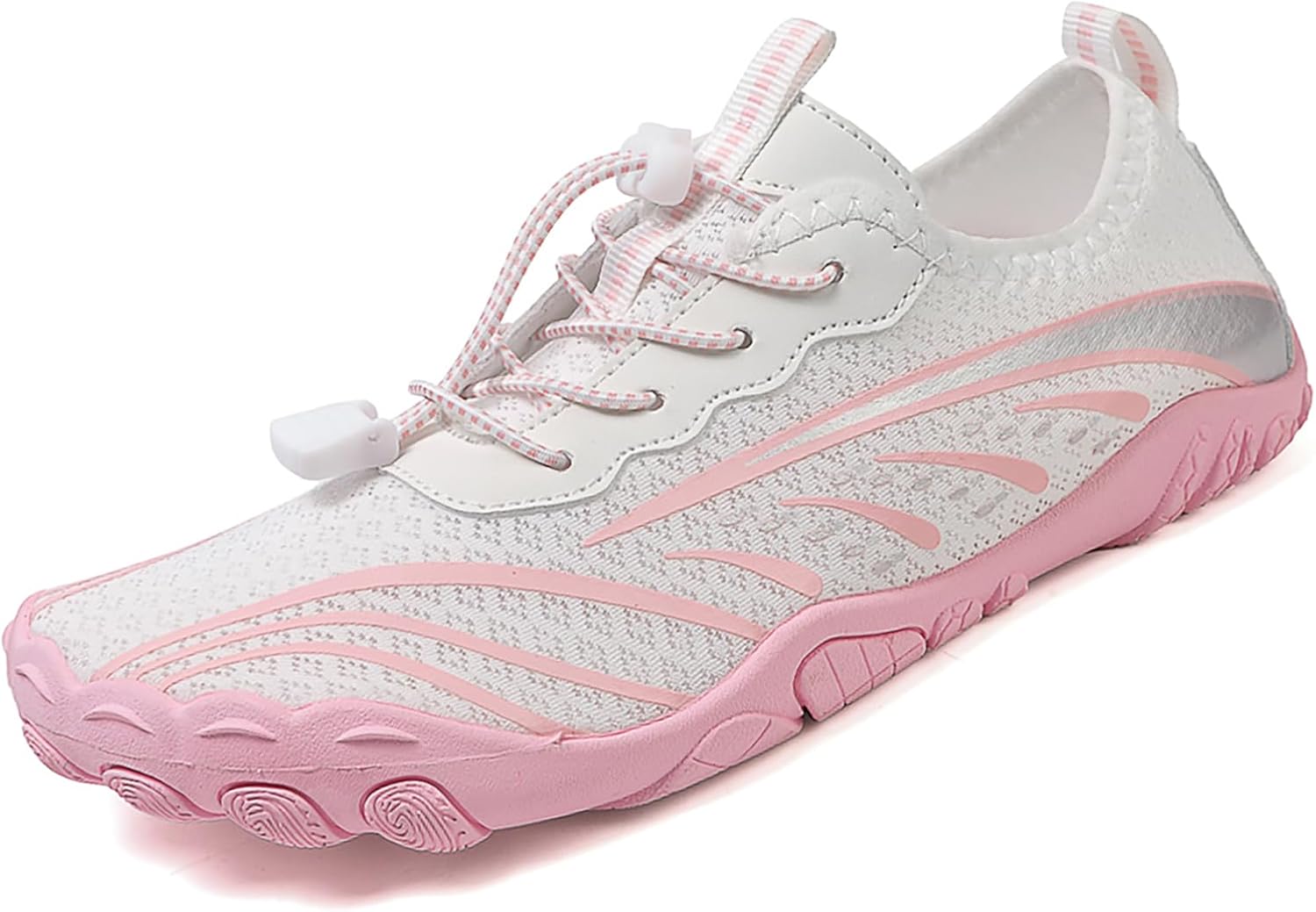 

Кроссовки для походов для женщин и мужчин, дышащие, с широкой носочной частью, обувь для босоногого стиля, для воды, пляжа, бассейна, походов и прогулок Generic, розовый