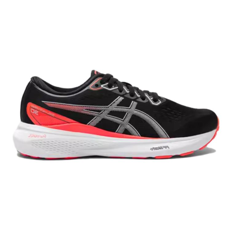 Кроссовки для бега Gel Kayano 30 Support Rebound с низким дышащим верхом для детей ASICS, черный/оранжевый — фото 2