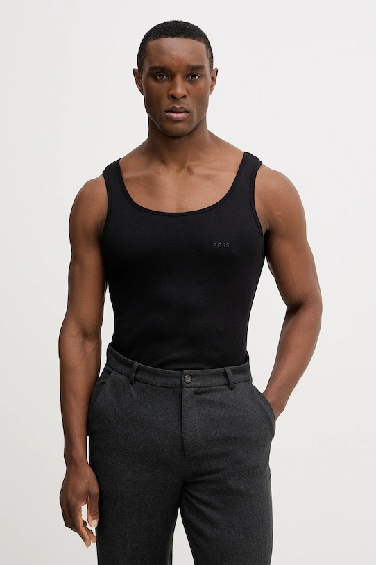 

Набор из 3 хлопковых футболок tanktop3p ribclassic BOSS, черный