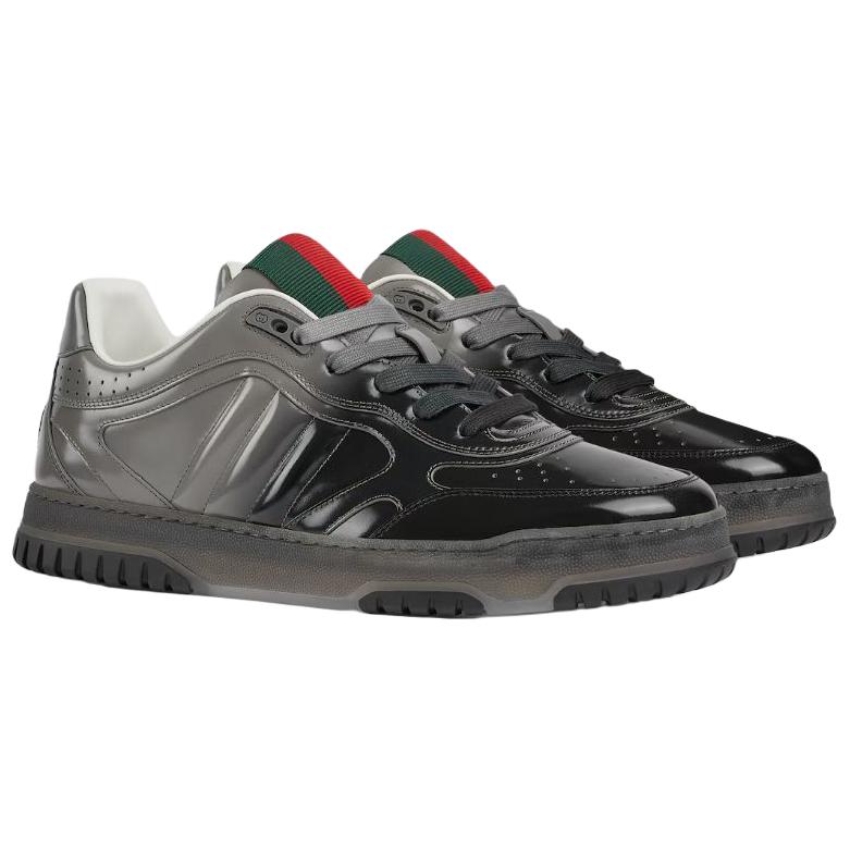 Re Web низкие кроссовки для скейтбординга мужские gray GUCCI, серый — фото 4
