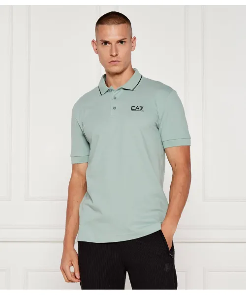 

Футболка поло Slim fit Ea7, зеленый
