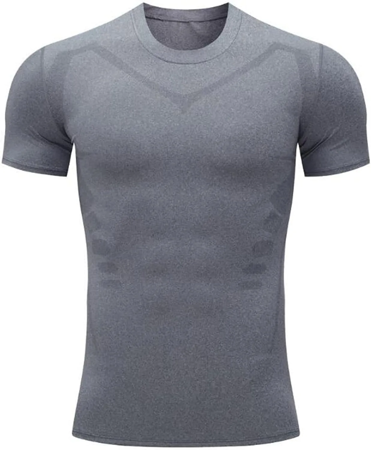 

Мужская компрессионная футболка с коротким рукавом 2026 — Slim Fit топ для тренировок LCMTWX