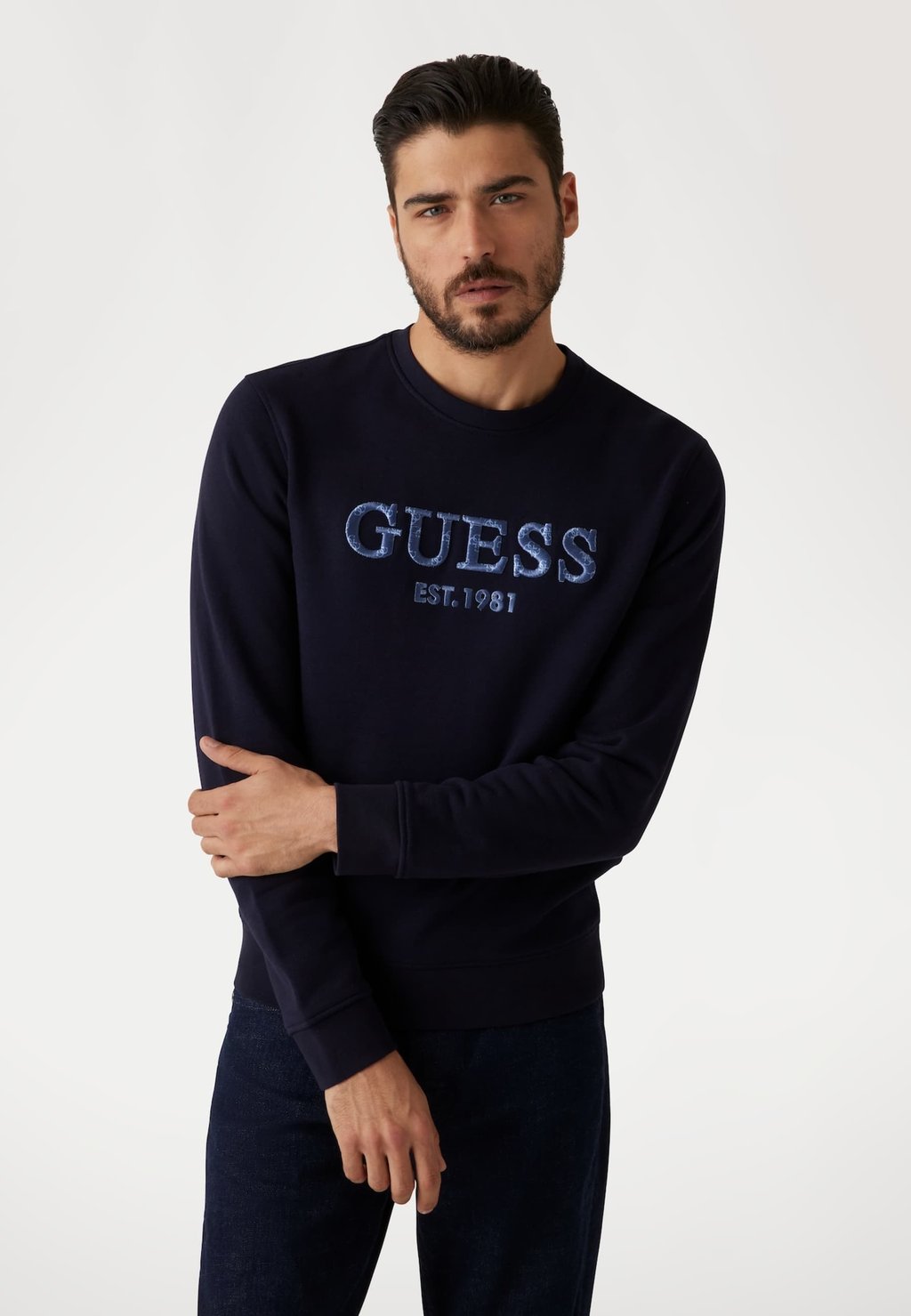 

Толстовка MET GEBORDUURD LOGO Guess, темно-синий