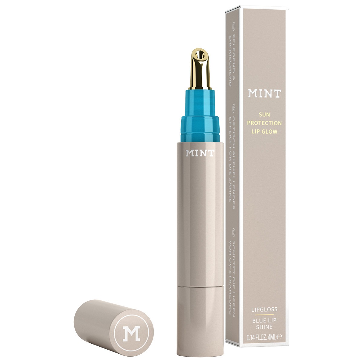 Бальзам для лица blue lip shine sun protection lip glow Mint By Dr Mintcheva, объем 4 мл — фото 2