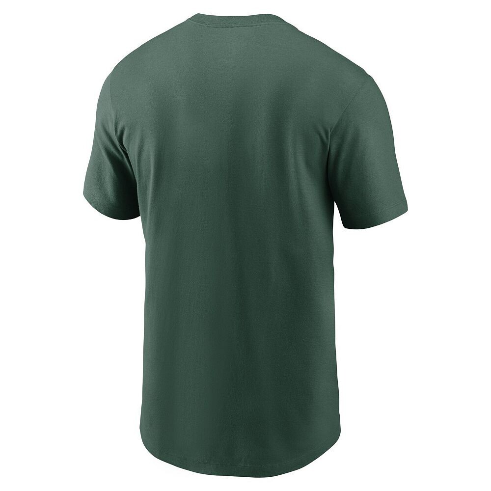 Мужская футболка Nike Green Green Bay Packers Primetime Wordmark Essential, цвет Pkr Green — фото 4
