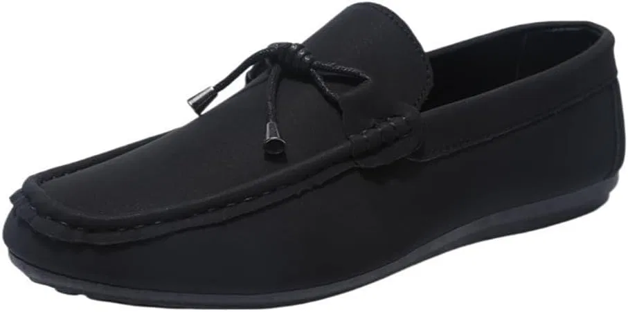 Лоферы мужские с квадратным носком, противоскользящие, черный DHFIRUFSHLO