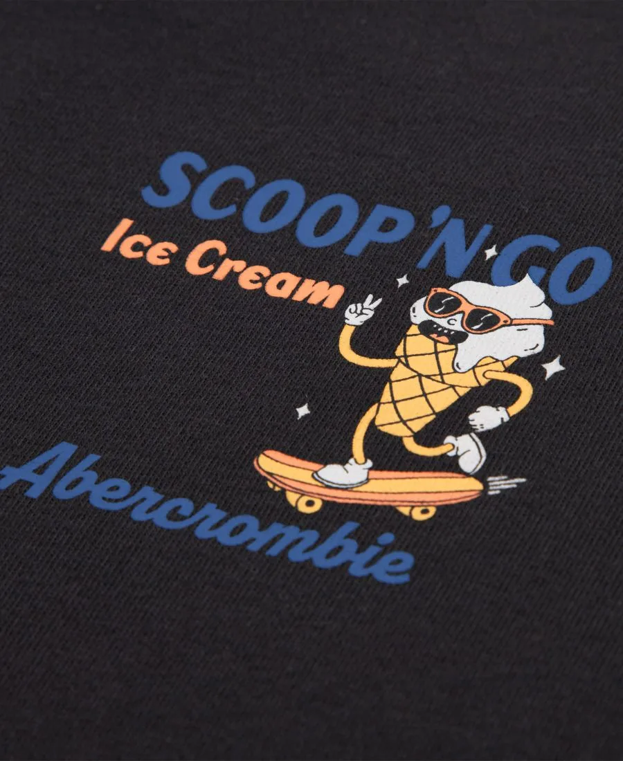 Детская футболка с круглым вырезом Scoop 'N Go Abercrombie kids, Phantom — фото 3