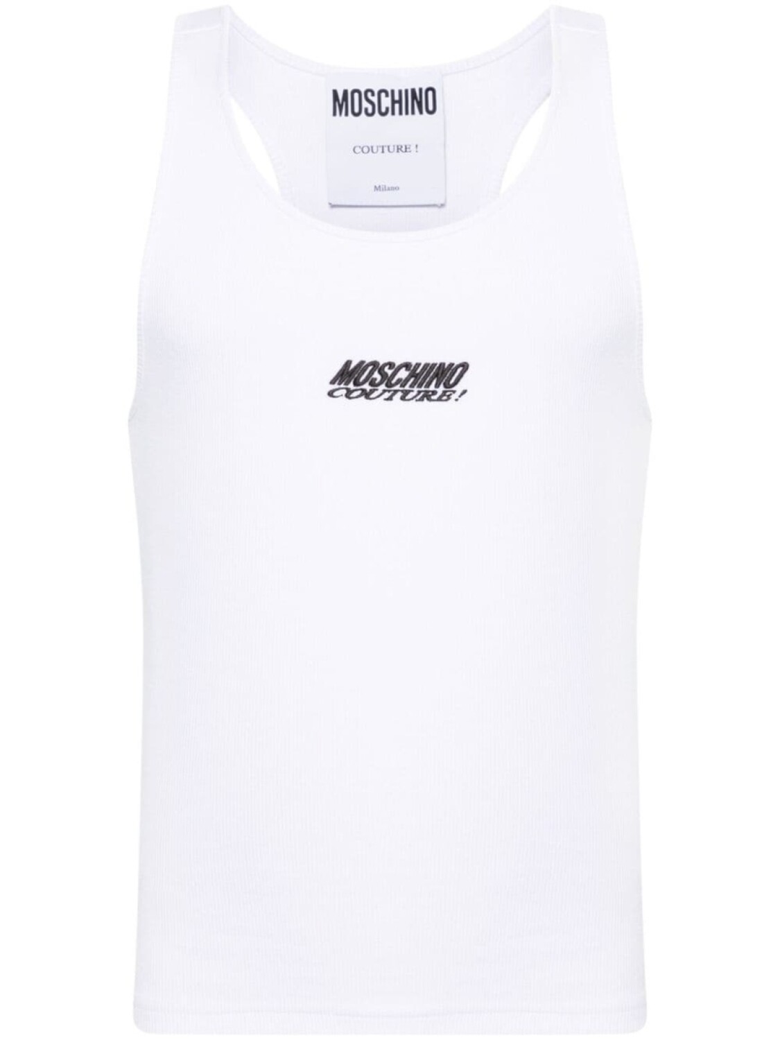

Moschino топ с вышитым логотипом, белый