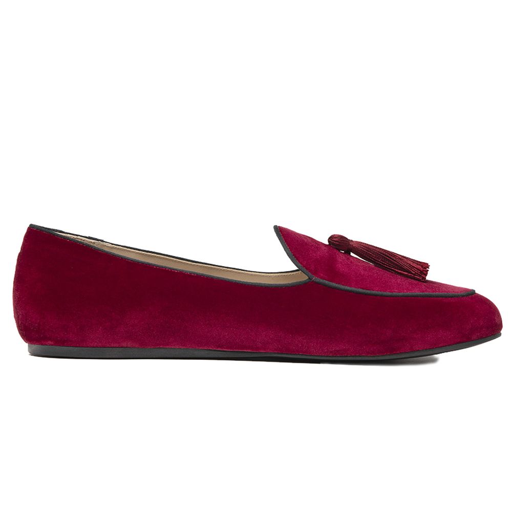 

Красные бархатные мокасины Charles William, Red