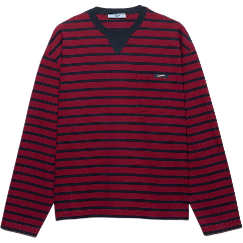 

Футболка с рукавом дроп-шоулдер женская PRADA, синий