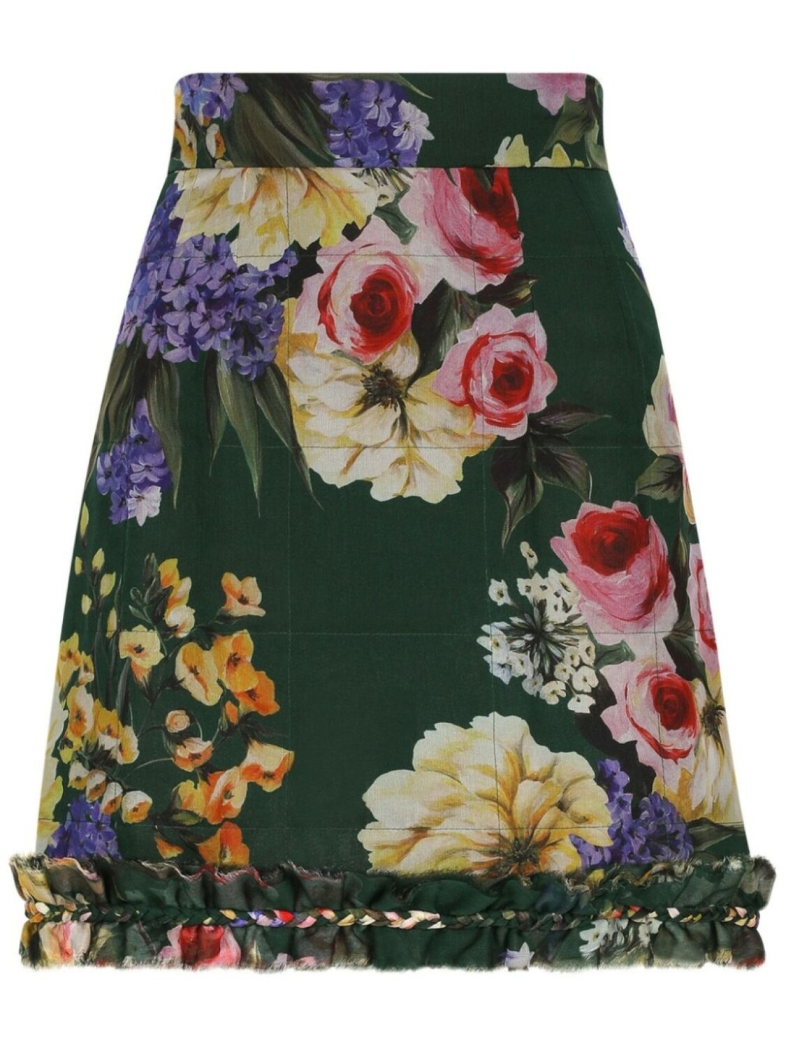 

Dolce & Gabbana шифоновая мини-юбка с цветочным принтом, зеленый