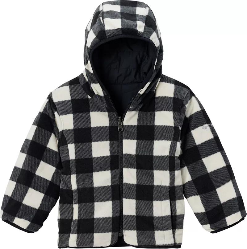 

Двусторонняя куртка Double Trouble II для малышей Columbia, цвет Black/Chalk Check
