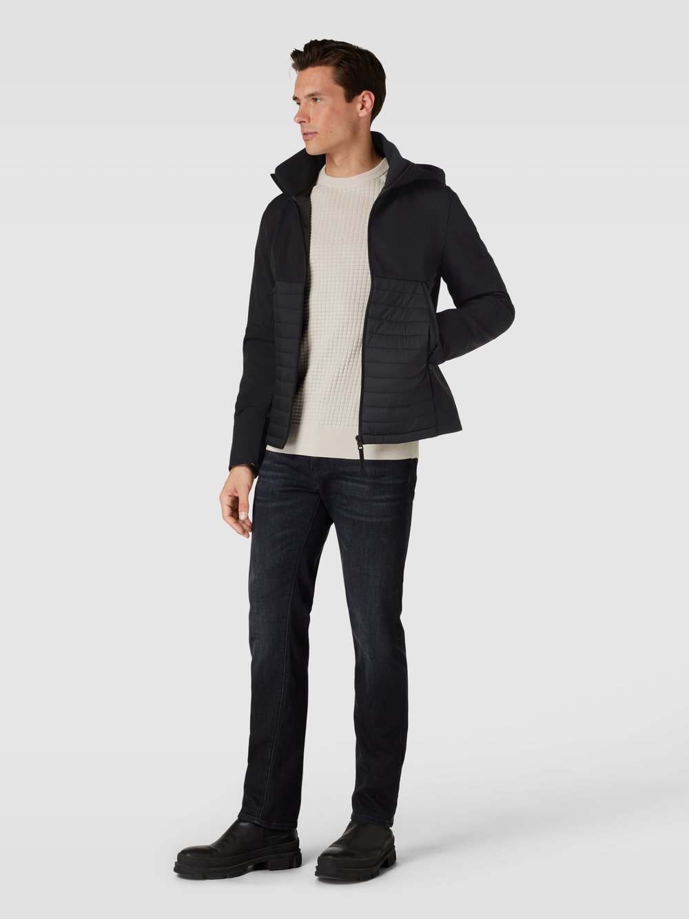 

Куртка со стёгаными швами модель 'QUILTED MIX' CK Calvin Klein, черный
