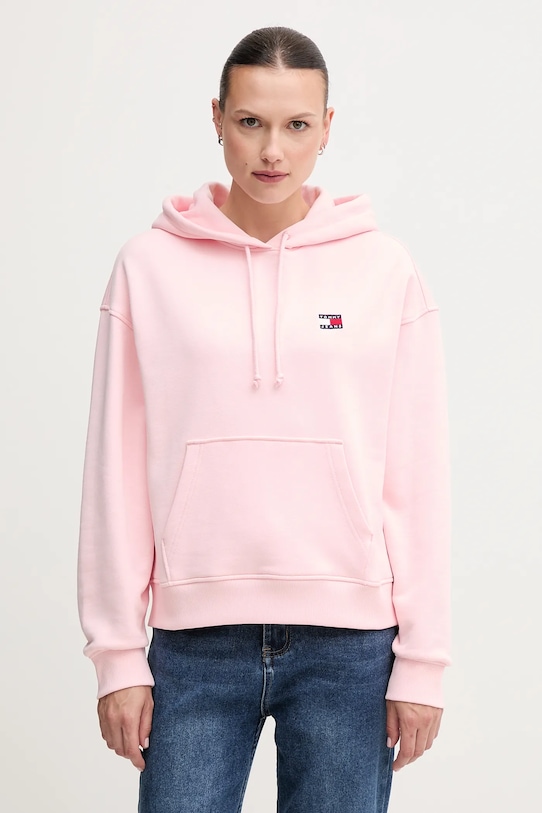 

Хлопковая толстовка Tommy Jeans, розовый