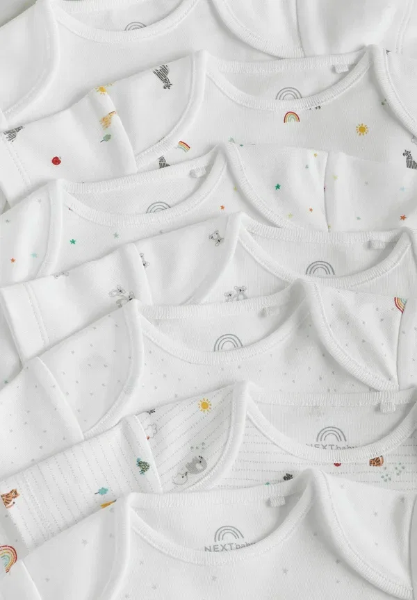 Боди Next Regular fit short sleeve 7 pack, белый принт — фото 4