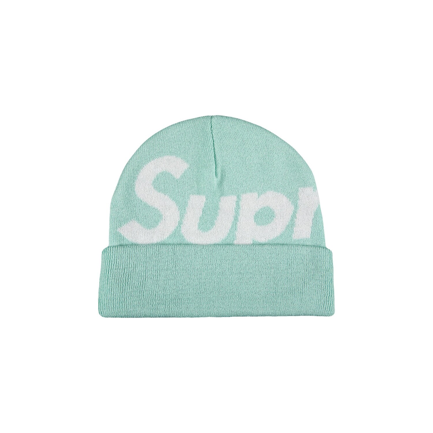 

Шапка-бини Supreme с большим логотипом, бирюзовая
