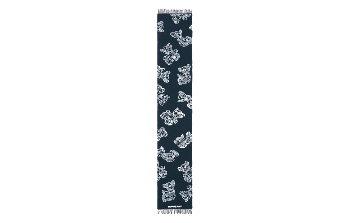 

Burberry Шерстяной вязаный шарф унисекс, Marine Blue