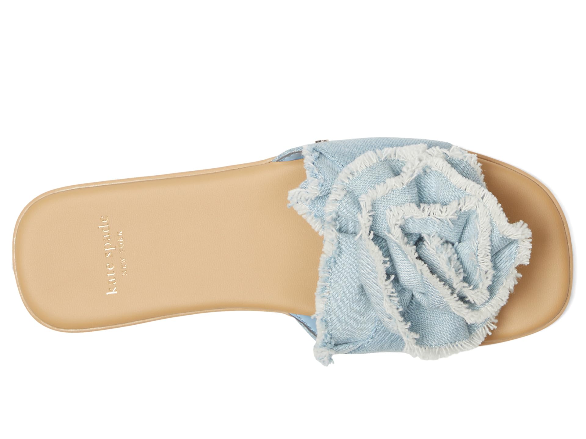 Сандалии Kate Spade New York Flourish Denim Flat Sandals, Denim/Walnut Shell — фото 2