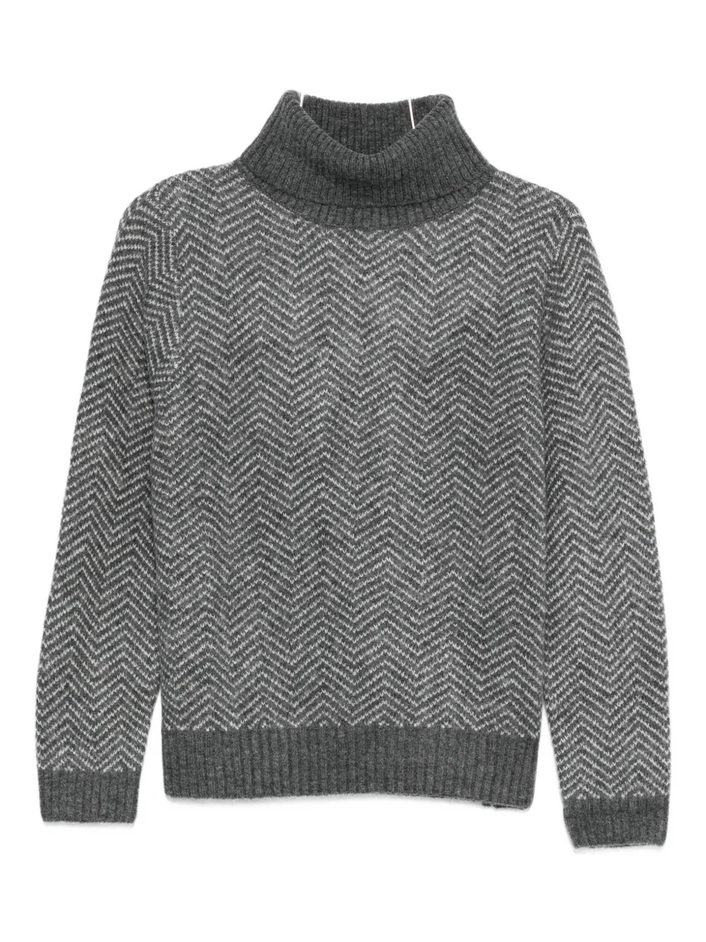 

Водолазка с узором «елочка» YERSE, серый