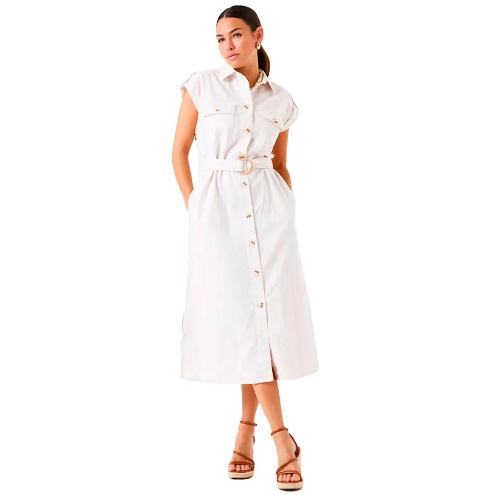 

Платье Garcia E50282 short sleeve midi, белый