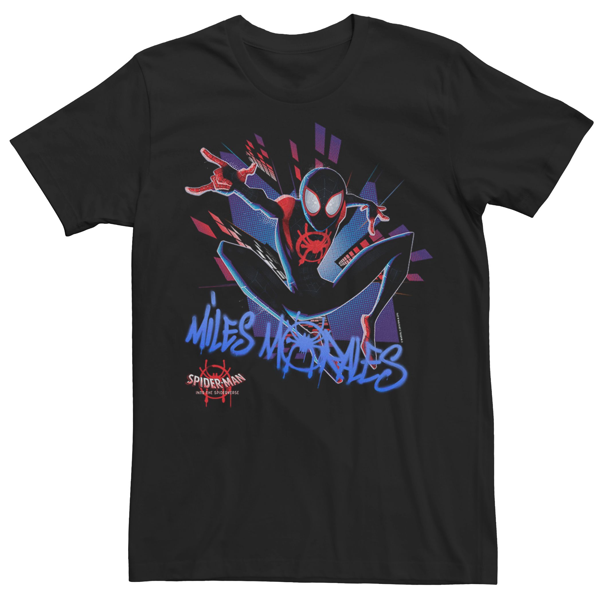 

Мужская футболка Spider-Verse Ultimate Spider-Man Morales Spidey Explosion Tee Licensed Character