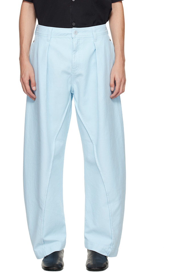 

Jw Anderson Синие брюки с перекрученным швом