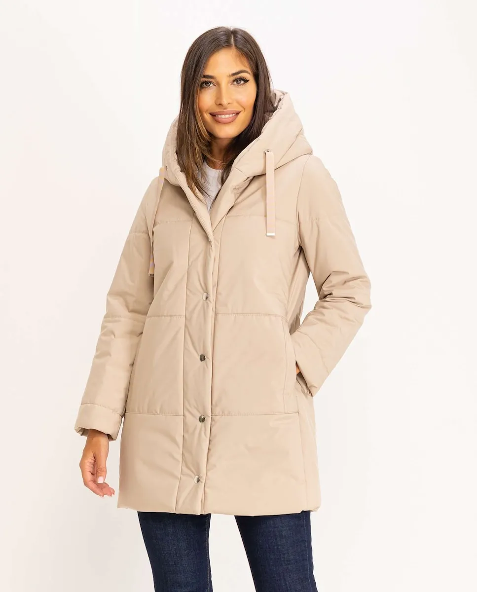 

Женская парка с капюшоном и карманами Fsh, темно-коричневый