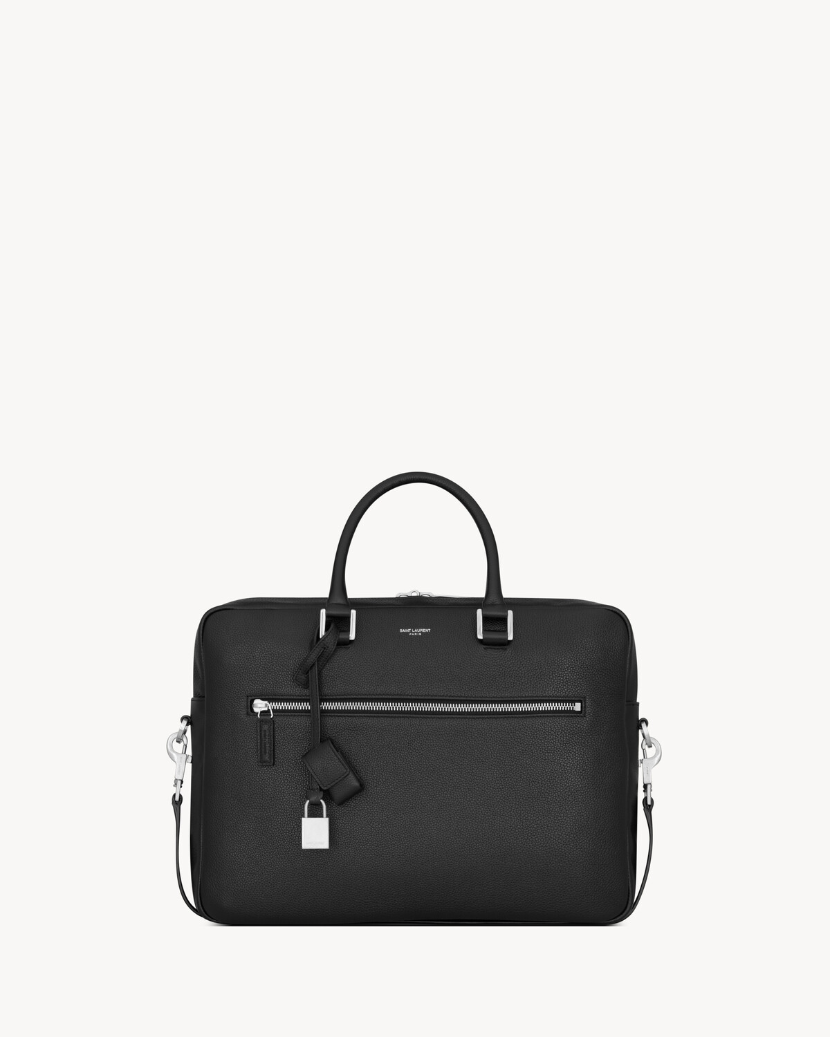 

Портфель Sac de Jour из зернистой кожи Saint Laurent, черный