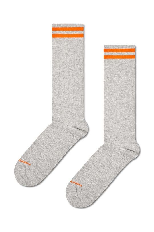 

Тонкие однотонные носки для кроссовок Happy Socks, серый