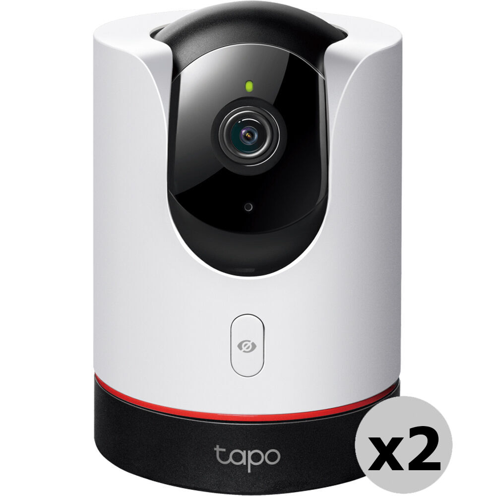 

TP-Link Tapo C225 V2 4-мегапиксельная камера видеонаблюдения с Wi-Fi, панорамированием и наклоном, с функцией ночного видения (комплект из 2 шт.)