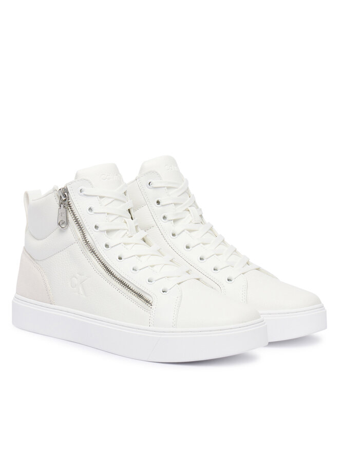 Кроссовки Classic Cup Mid Laceup Zip Lth YM0YM01428 Calvin Klein, белый — фото 2