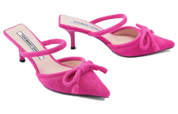Туфли женские на высоком каблуке Toomanyshoes, цвет Rose Red — фото 2
