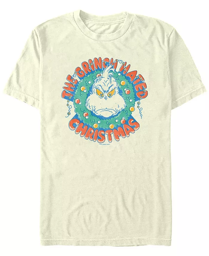 

Мужская футболка с коротким рукавом Grinch Hates Christmas Stamp Fifth Sun