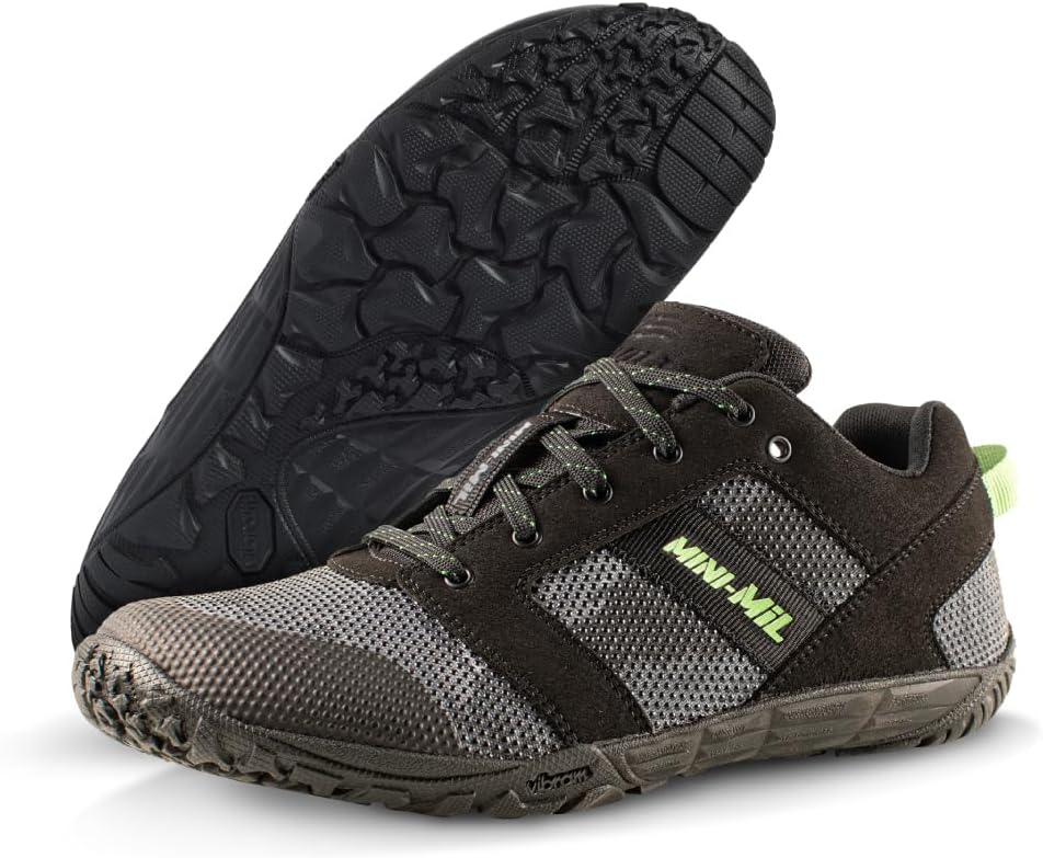 

Мужские кроссовки Belleville Mini-Mil Barefoot Shoes - дышащие кроссовки с нулевым перепадом высоты подошвы, амортизирующей промежуточной подошвой и гибкой нескользящей внешней подошвой, черный