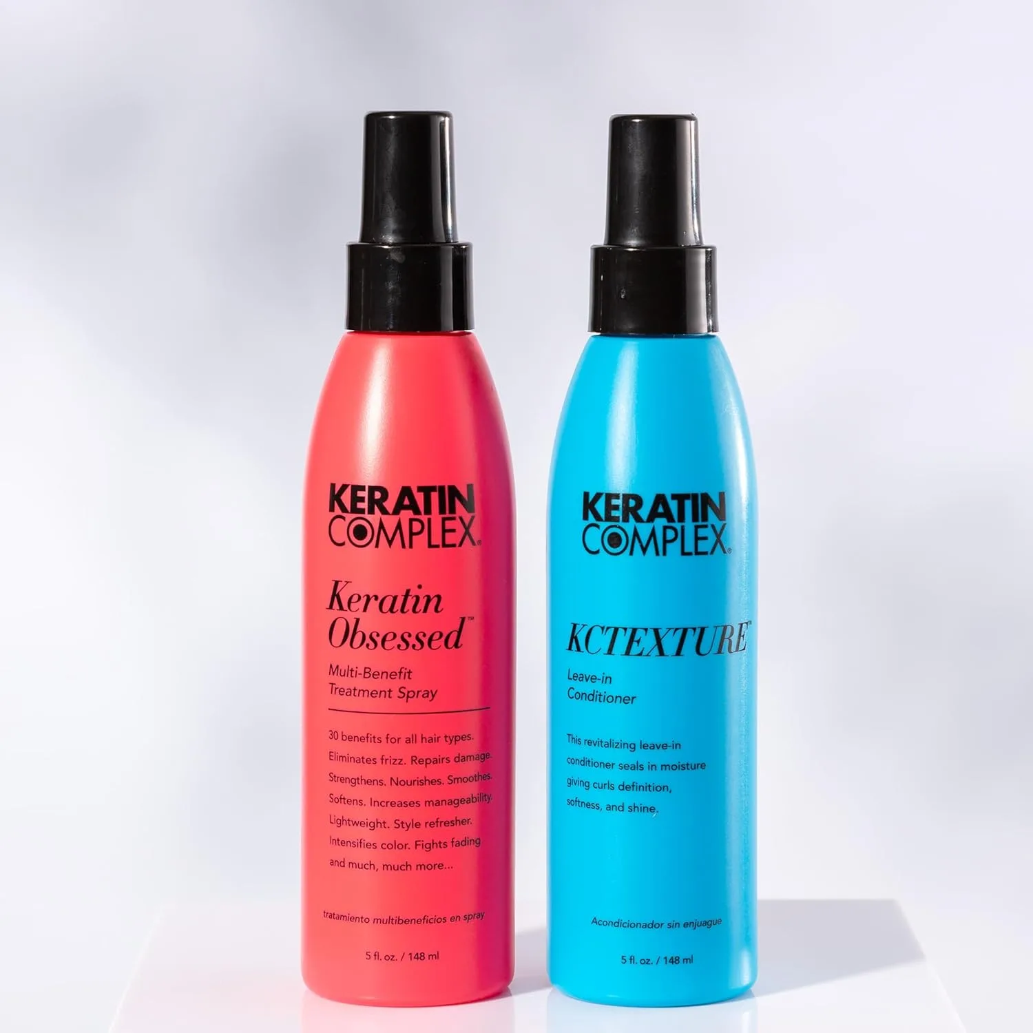 Набор для укладки кудрей Keratin Complex - Blow Dry Essential Curl Kit - Keratin Obsessed, 140 мл + несмываемый кондиционер KCTEXTURE, 140 мл — фото 3
