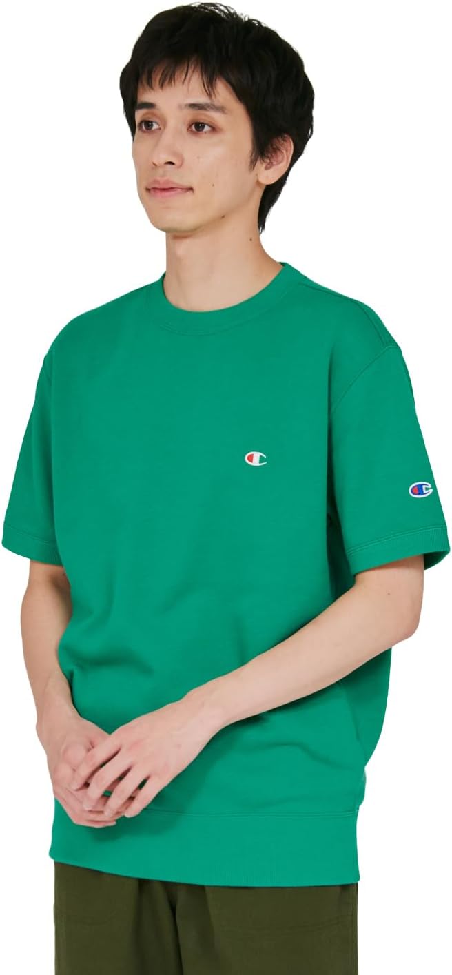 

Мужская толстовка Champion C3-Z020 с длинным рукавом, больших размеров, с вышитым логотипом One Point, коротким рукавом и круглым вырезом, зеленый